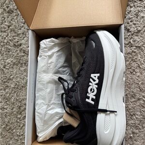 Hoka Bondi 9 Wide Black White